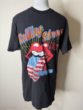 Rolling Stones Black 2019 No Filter Official Merch Tour Graphic Tee